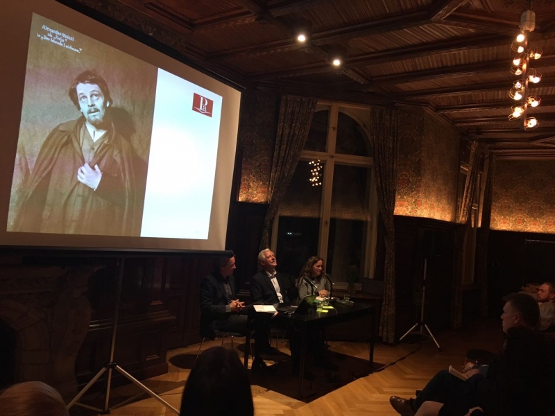 Rüdiger Schaper në Literaturhaus Berlin, 14.3.2018: Aleksandër Moisiu